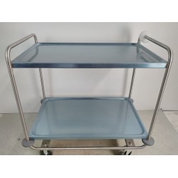 BLANCO SW 10x6-2 - Desserte Chariot de Service Inox 2 Plateaux