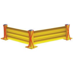 W859-W777 - Lisses de Protection en Acier 1420x2895mm Jaune