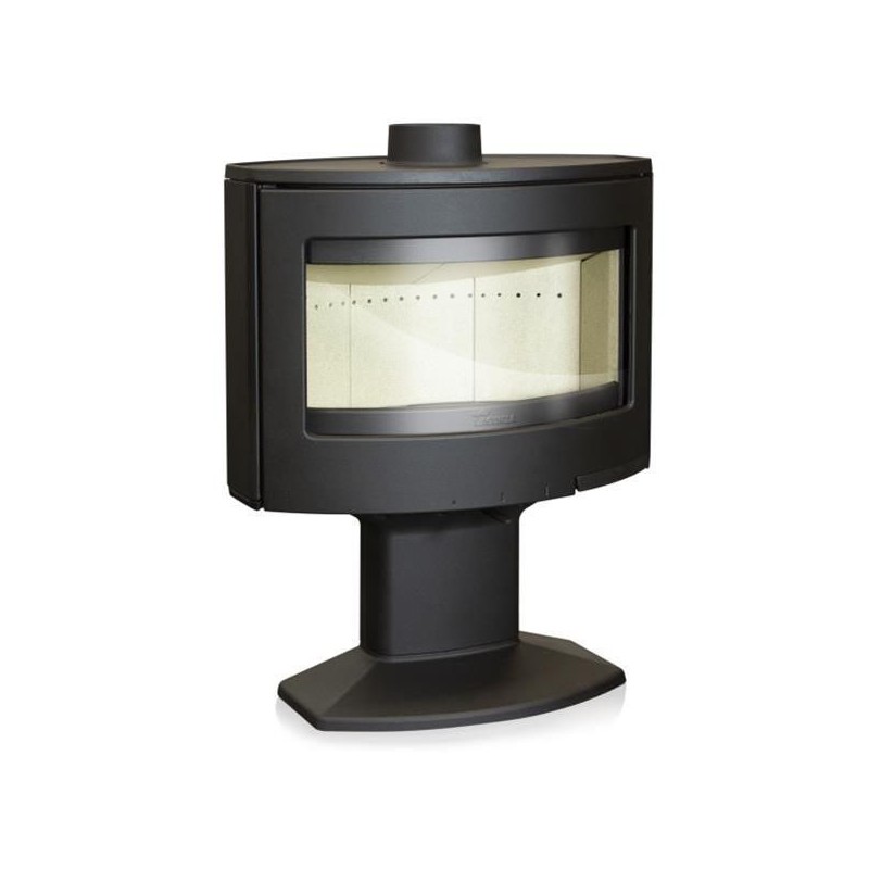 LACUNZA TARBES Poêle à Bois 9kW Fonte Noir Sortie Arrière ou Dessus