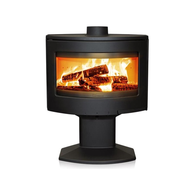 LACUNZA TARBES Poêle à Bois 9kW Fonte Noir Sortie Arrière ou Dessus