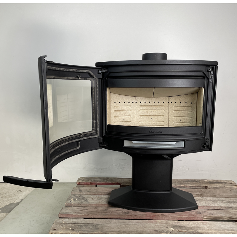 LACUNZA TARBES Poêle à Bois 9kW Fonte Noir Sortie Arrière ou Dessus