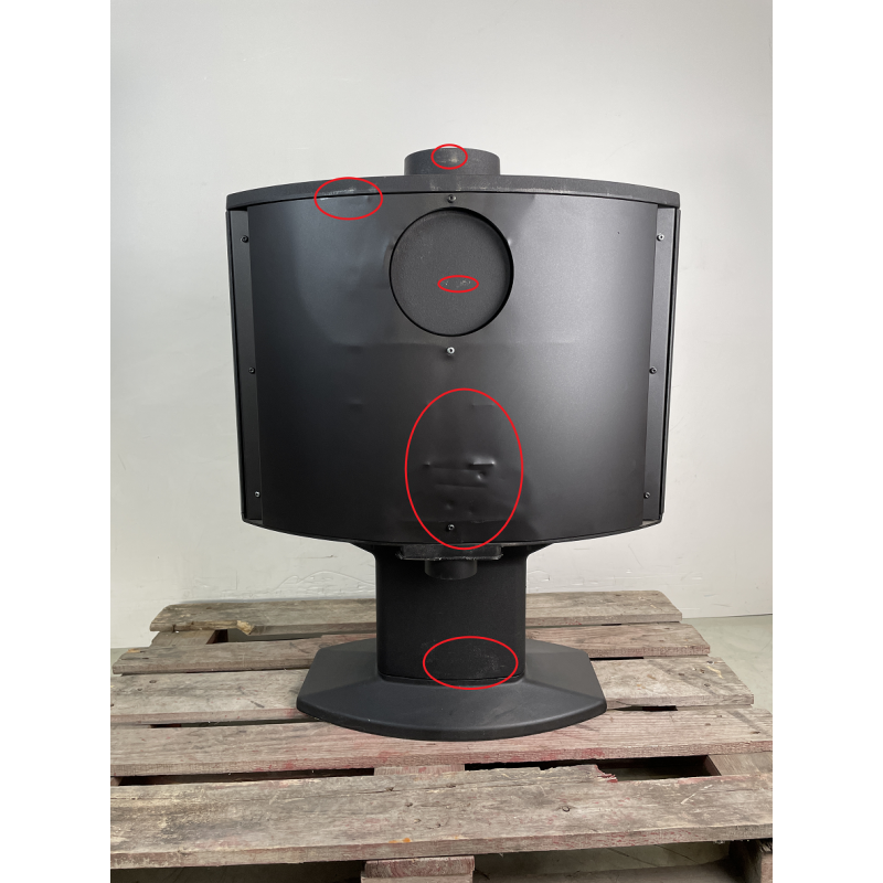 LACUNZA TARBES Poêle à Bois 9kW Fonte Noir Sortie Arrière ou Dessus
