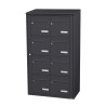 LEABOX 2x5 - Bloc de 8 Boîtes aux Lettres Collective Extérieur Noir