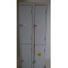 SUS - Armoire Vestiaire 4 Casiers Gris Vertical Fermeture par Clé