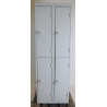 SUS - Armoire Vestiaire 4 Casiers Gris Vertical Fermeture par Clé