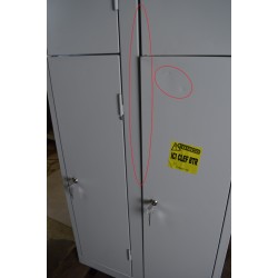 SUS - Armoire Vestiaire 4 Casiers Gris Vertical Fermeture par Clé
