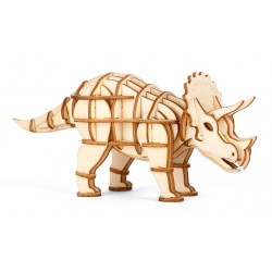 Dinosaure Triceratops en Bois 3D