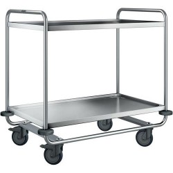 Chariot Desserte Inox BLANCO avec 2 Plateaux