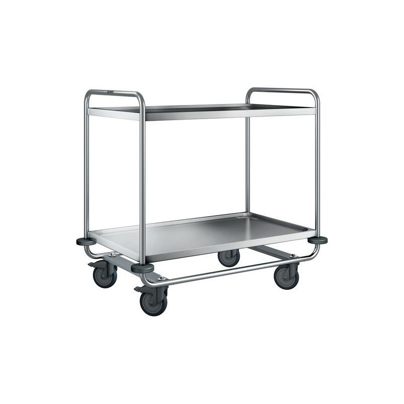 Chariot Desserte Inox BLANCO avec 2 Plateaux Chariot Desserte Inox BLANCO avec 2 Plateaux