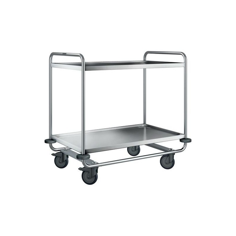 Chariot Desserte Inox BLANCO avec 2 Plateaux