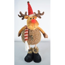 Cerf Bougeant 40 cm LA GALLERIA Brun Rouge