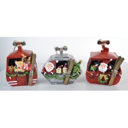 Lot de 3 Téléphériques Lumineux 18 cm LA GALLERIA
