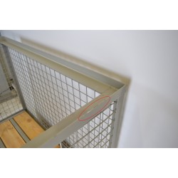 Caisse-Palette Conteneur Grillagé Semi-Ouvert en Acier