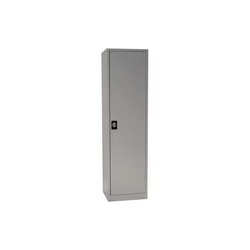 Armoire 1 Porte Battante Fermeture par Clé Gris - A106904