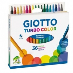 Etui Accrochable de 36 Feutres de Coloriage GIOTTO Turbo Color