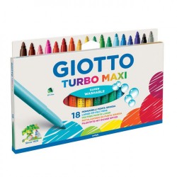 Etui Accrochable de 18 Feutres de Coloriage GIOTTO Turbo Maxi