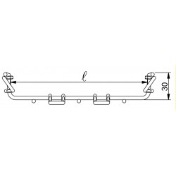 Chemin de câbles 30 x 100 mm L.3m