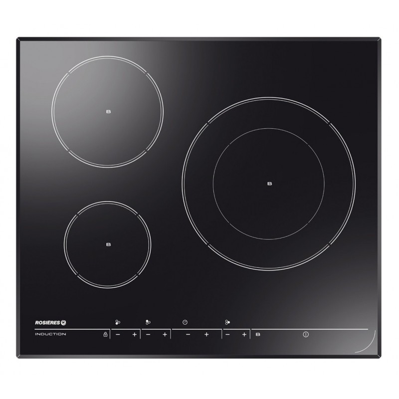 Plaque de Cuisson Induction ROSIERES 3 Foyers Noir Plaque de Cuisson Induction ROSIERES 3 Foyers Noir