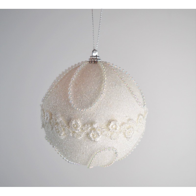 Boules Blanches pour Sapin Décoration de Noël Boules Blanches pour Sapin Décoration de Noël