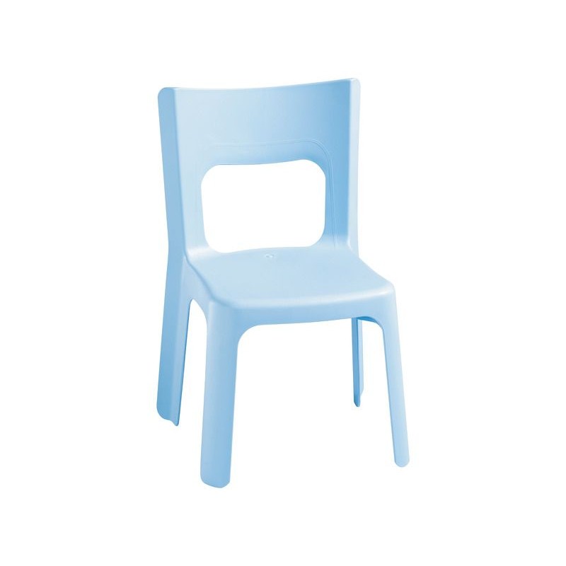 Chaise plastique enfant bleu