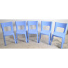 Lot de 5 Chaises Enfant Bleu