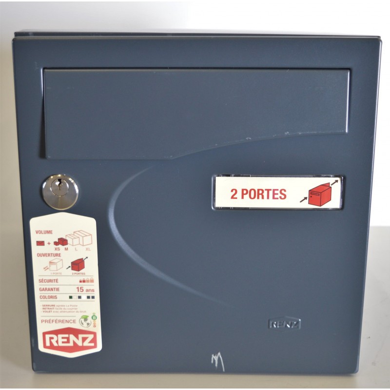 RENZ Boîte aux Lettres Extérieur 2 Portes Gris Anthracite 231024