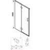Porte Pivotante pour Cabine de Douche QP-C100-SP232 015