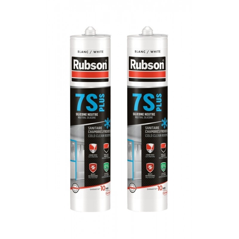 RUBSON - Lot de 2 Cartouches de Silicone Neutre Blanc 7S Plus 2784384