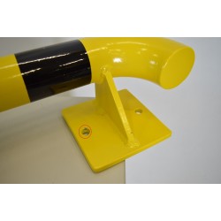 Produits de sécurité Zenith SGQ993 Barrière à fixation murale avec ruban  magnétique, Acier, Fixation par vis, 7', Ruban Noir et jaune