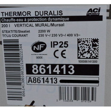 THERMOR 861413 - Chauffe-Eau Electrique 200L Duralis Compact Vertical