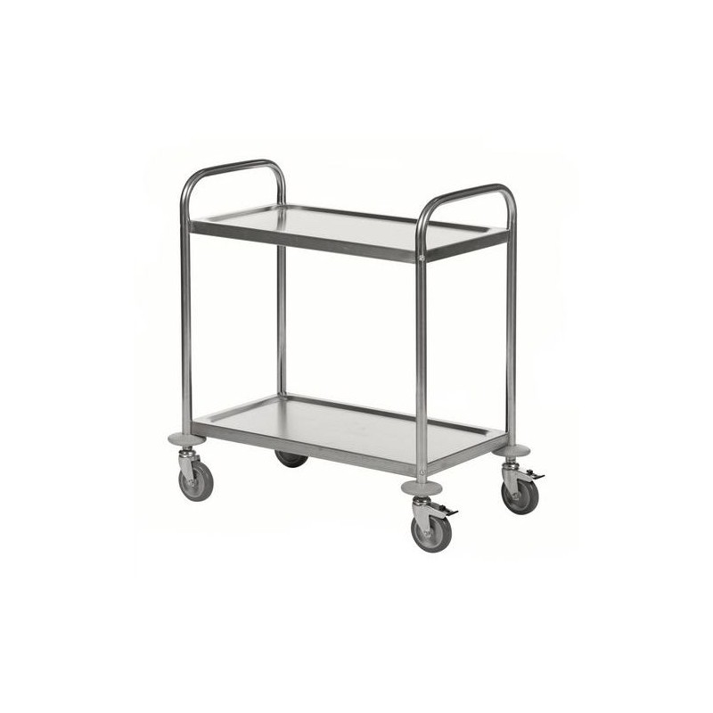 Chariot Desserte Inox KONGAMEK avec 2 Plateaux Chariot Desserte Inox KONGAMEK avec 2 Plateaux