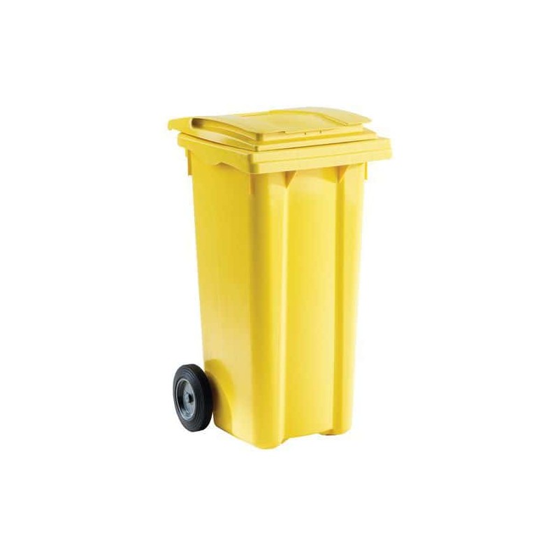 Poubelle Conteneur Mobile 240L SULO Citybag pour Tri des Déchets Jaune