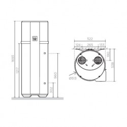 Chauffe-Eau Thermodynamique 200L THERMOR Pas cher