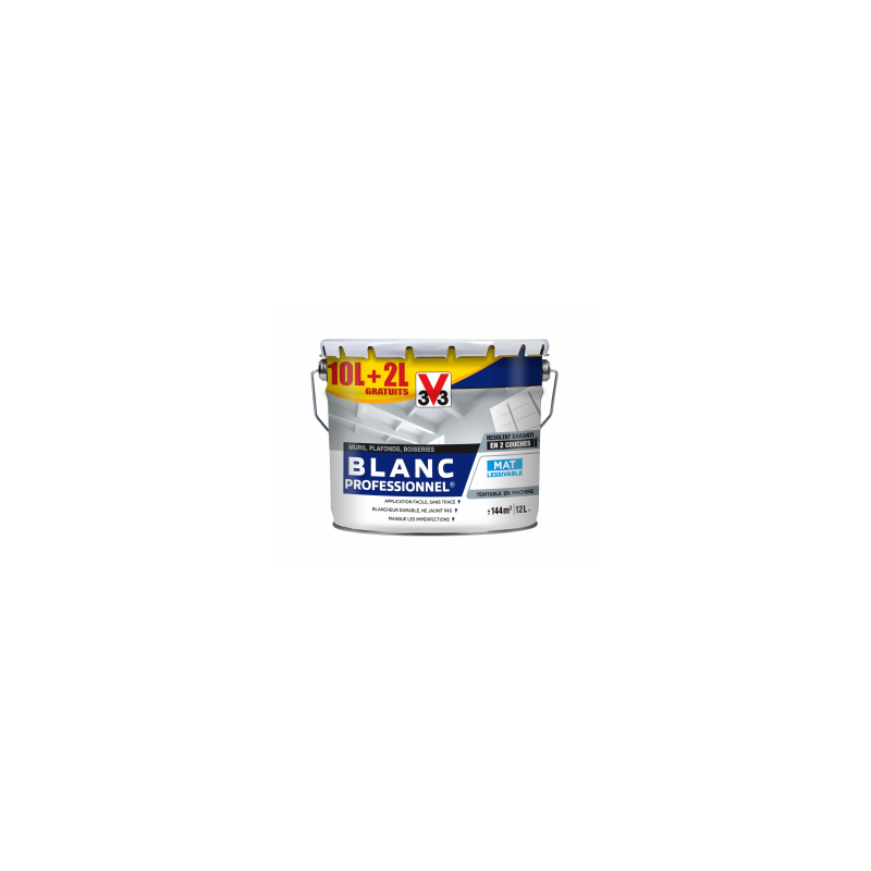 3 Pots de 12L de Peinture Acrylique V33 3 Pots de 12L de Peinture Acrylique V33