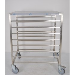 Chariot à Glissières Inox 8 Niveaux 600 x 800 mm