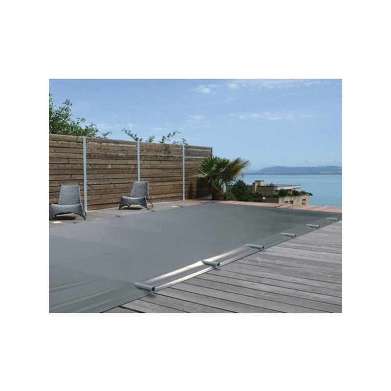 Couverture à Barres Bâche Piscine 10,50x4,50 Mètres ALBIGÈS Easy Top Gris Foncé / Gris Clair - EASYTOP