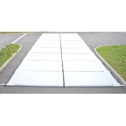 Couverture à Barres Bâche Piscine 10,50x4,50 Mètres ALBIGÈS Easy Top Gris Foncé / Gris Clair