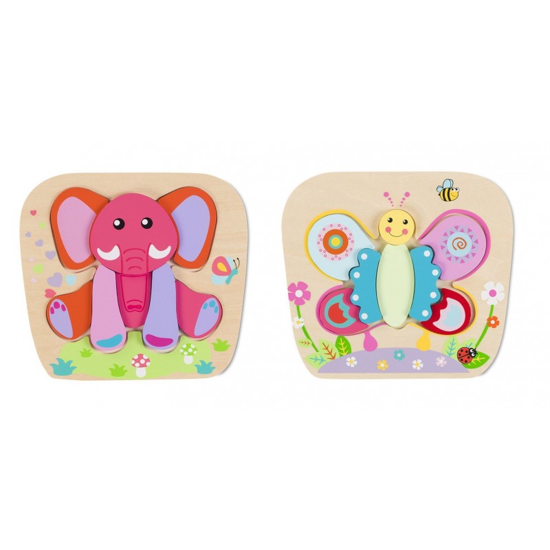 Lot de 2 Puzzles Educatifs en Bois PREMAMAN 9 Pièces Lot de 2 Puzzles Educatifs en Bois PREMAMAN 9 Pièces