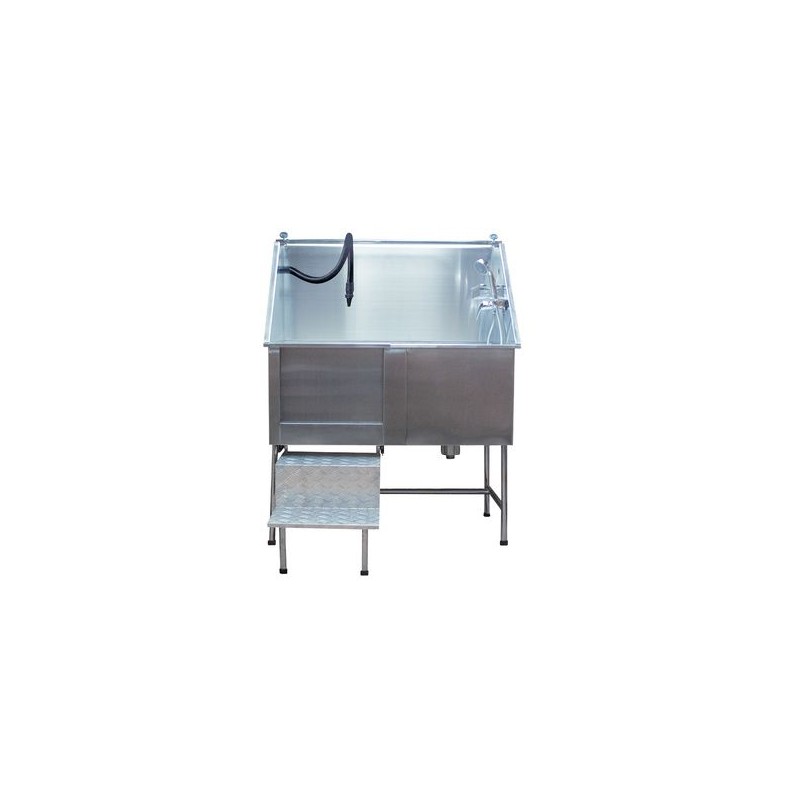 Baignoire Inox avec Escalier pour Toiletteur CHADOG Baignoire Inox avec Escalier pour Toiletteur CHADOG