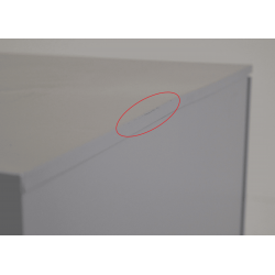 Meuble de Bureau Caisson Métallique VINCO 3 Tiroirs Mobile Gris Perle pas cher