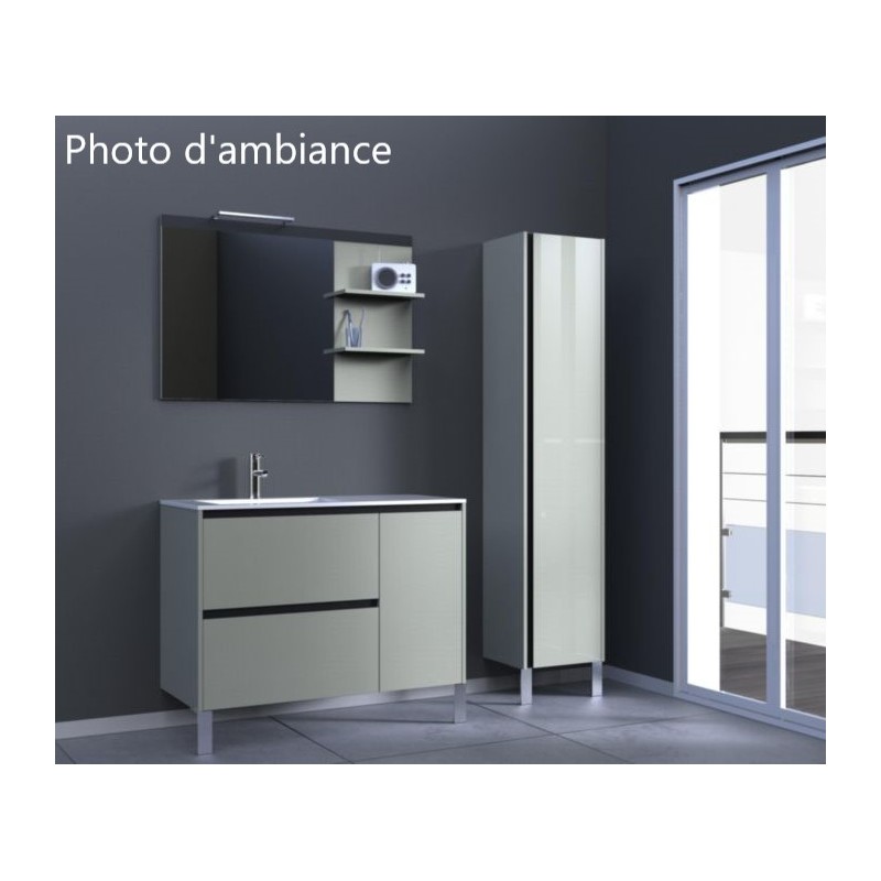 Meuble Caisson Sous-Vasque de Salle de Bain ALTERNA Plénitude Argile