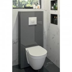 AQUANCE A2370819 - Habillage bâti-support pour WC Gris brillant
