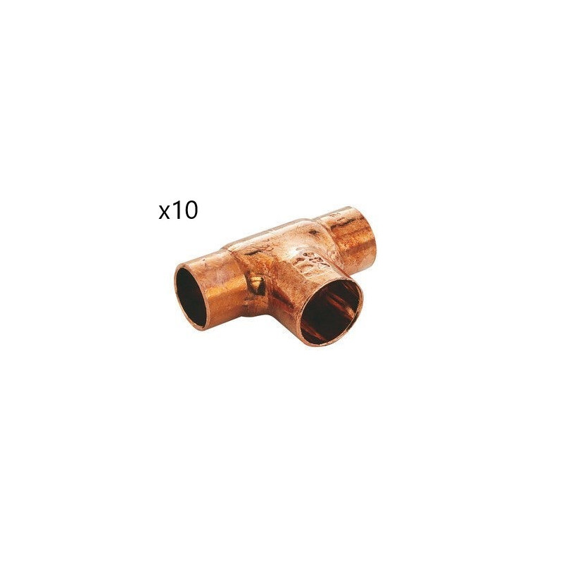 Lot de 10 Té Cuivre 5130 ALTECH Réduit Triple Femelle D14/18/14