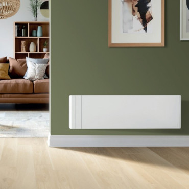 Radiateur Electrique à Inertie sèche 750W INTUIS Chamane Plinthe Blanc