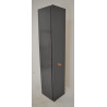 Meuble Colonne Panier à Linge de Salle de Bain ALTERNA Plénitude 1 Porte 40 cm anthracite