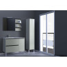 Meuble Colonne Coiffeuse de Salle de Bain ALTERNA Plénitude 1 Porte 40cm Argile