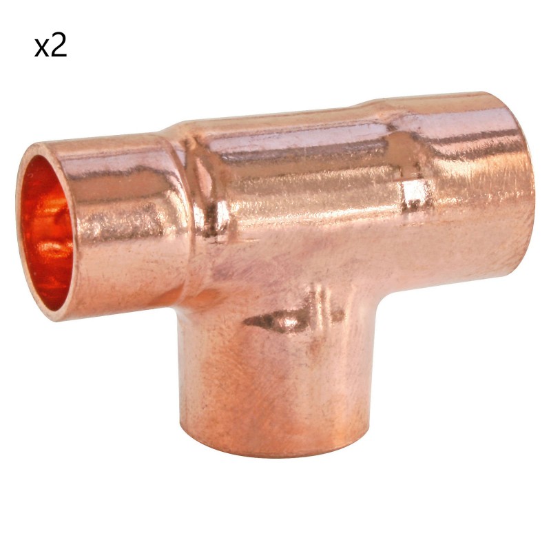 Lot de 2 Té Cuivre 5130 ALTECH Réduit Triple Femelle Lot de 2 Té Cuivre 5130 ALTECH Réduit Triple Femelle