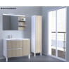 Crédence Pour Miroir ALTERNA Plénitude 35cm 2 Tablettes Blanc Chêne Naturel