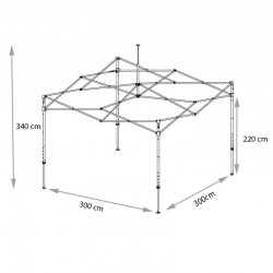 Armature de Tente Pliante EZUP Eclipse EC3FST10BK