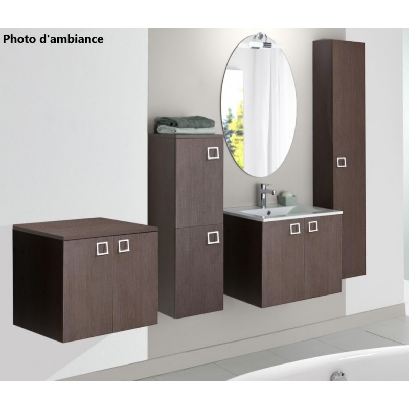 Meuble de Salle de Bain Plan pour Vasque à Poser ALTERNA Séducta 60cm Natural Café